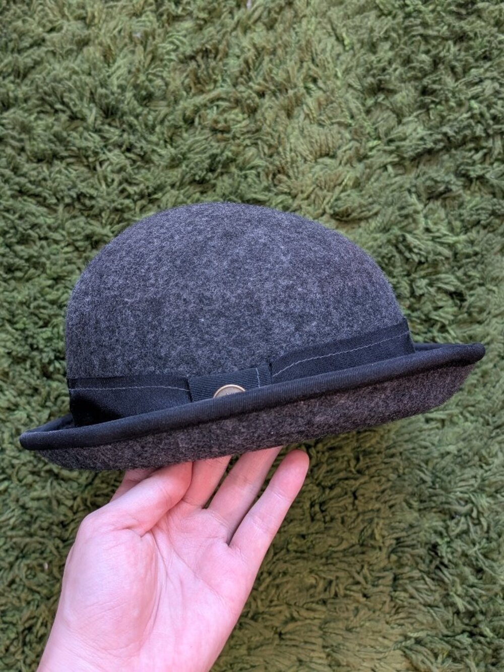 GOORIN BROS. gray wool cloche hat, size large